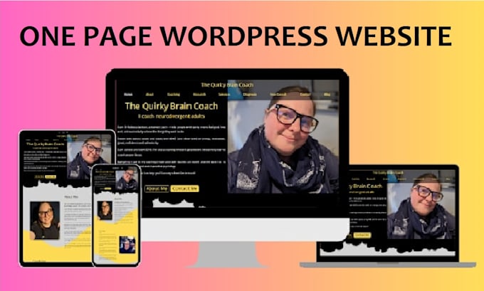 do wordpress landing page design, squeeze page, one page website with elementor