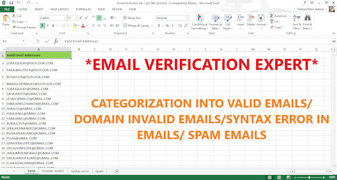 do email verification and list cleaning of emails