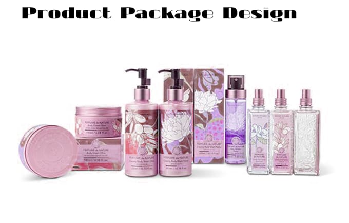 do body wash, shampoo, oil packaging and bottle label design