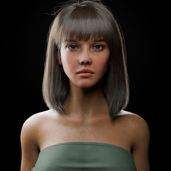 create rigged 3d character model for high end animation