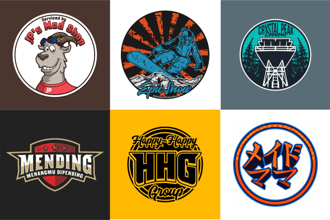 create premium sticker badge design for label or merchandise