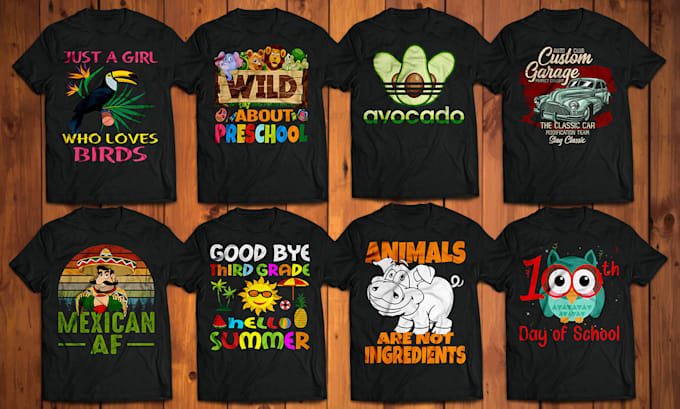 do typography and custom t shirt design
