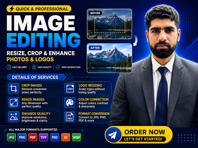 resize, crop, and edit images, photos, or logo