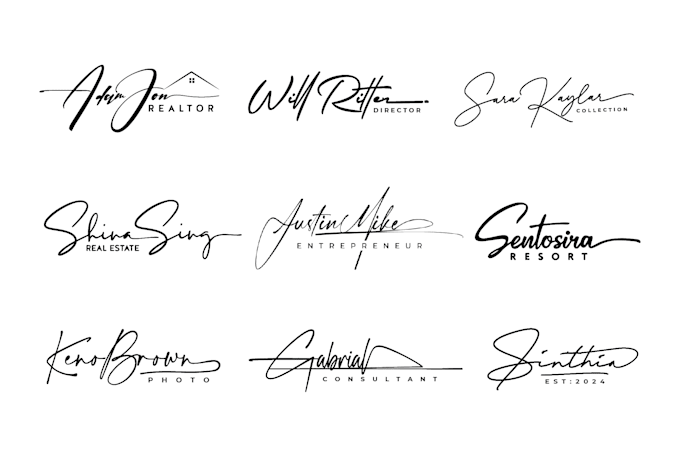 do handwritten, signature, scripted, cursive logo