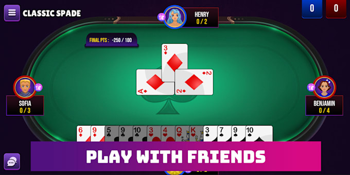 develop online card and board games in android and IOS