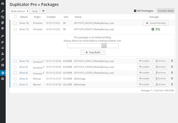 install duplicator pro wordpress site migration and backup