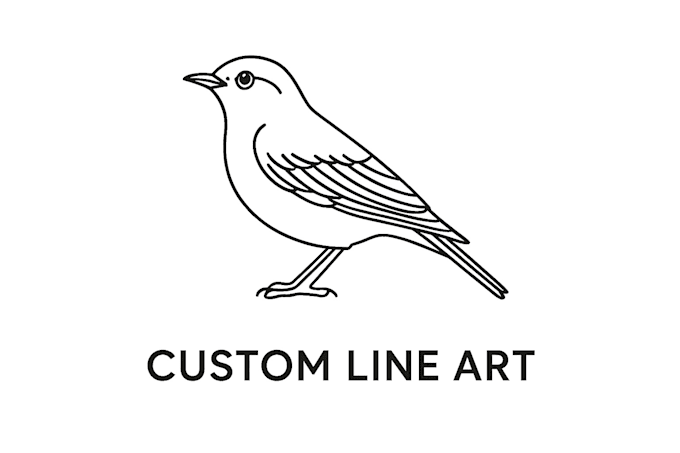 create unique hand drawn animal and bird vector art