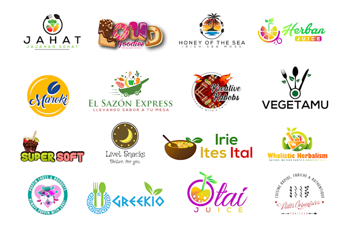 design food or juice business logo
