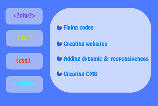 Fix your code or create website with html, css, js and php by Peki2able ...