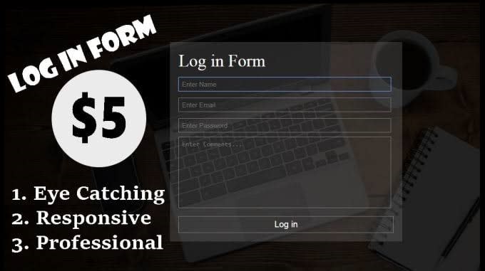 create the responsive HTML form, web form