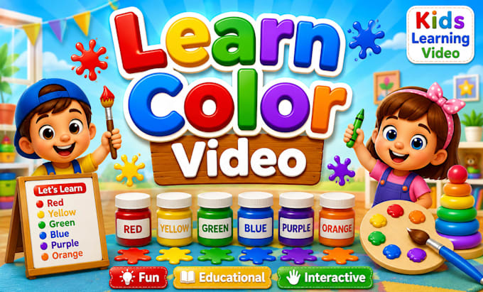 create engaging 2d and 3d kids animation for youtube videos