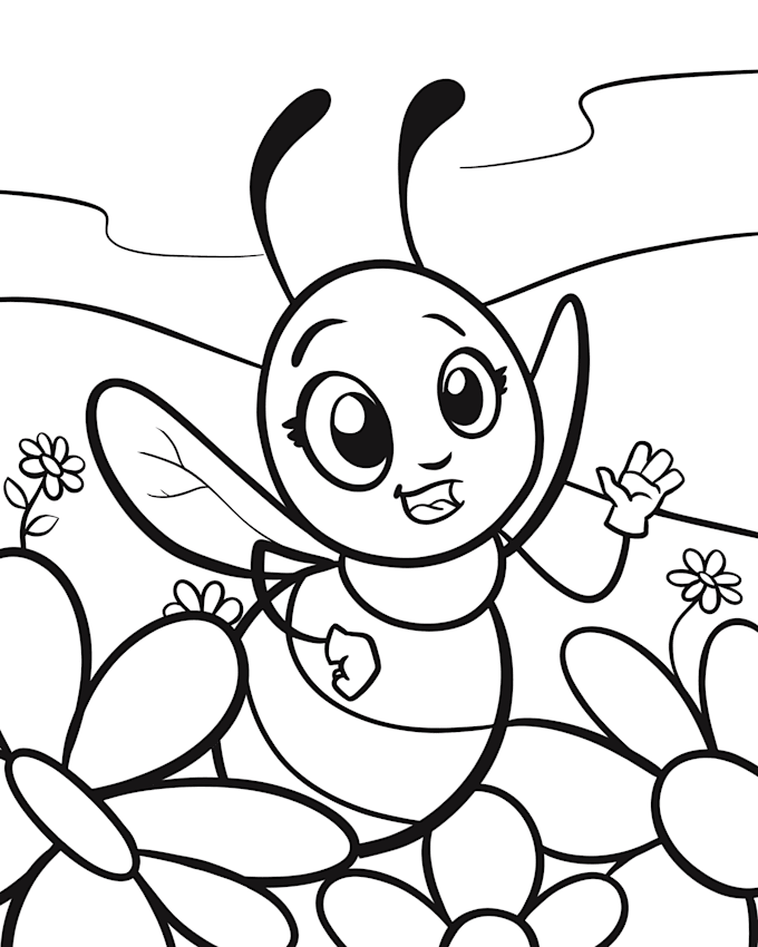 draw unique digital coloring book pages for children