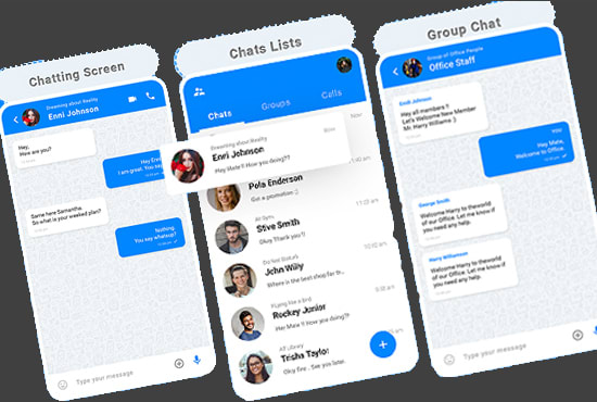 develop chat app with audio and video calling