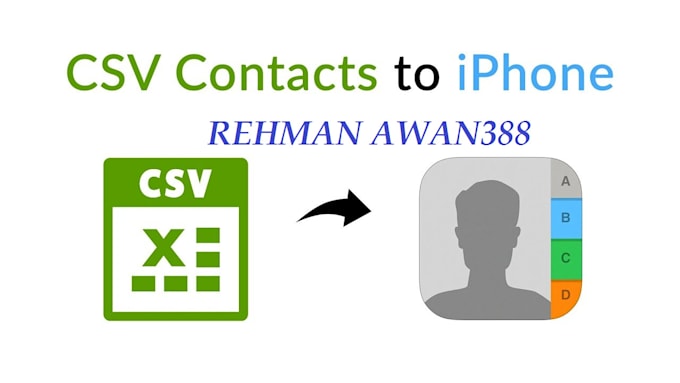 convert your vendor list csv or excel file to vcard