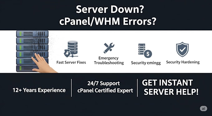 fix cpanel, whm server errors and emergency troubleshooting