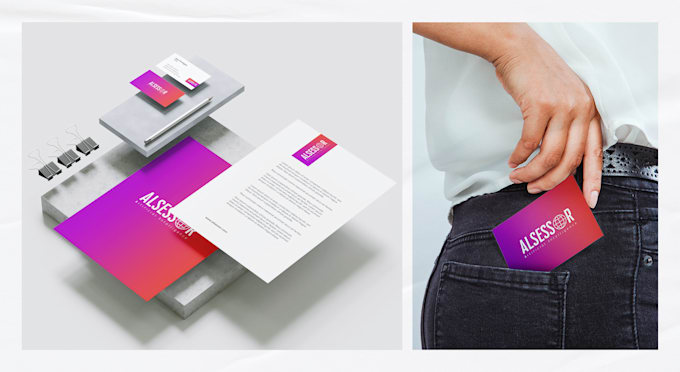 do letterhead design, business card design, envelope design