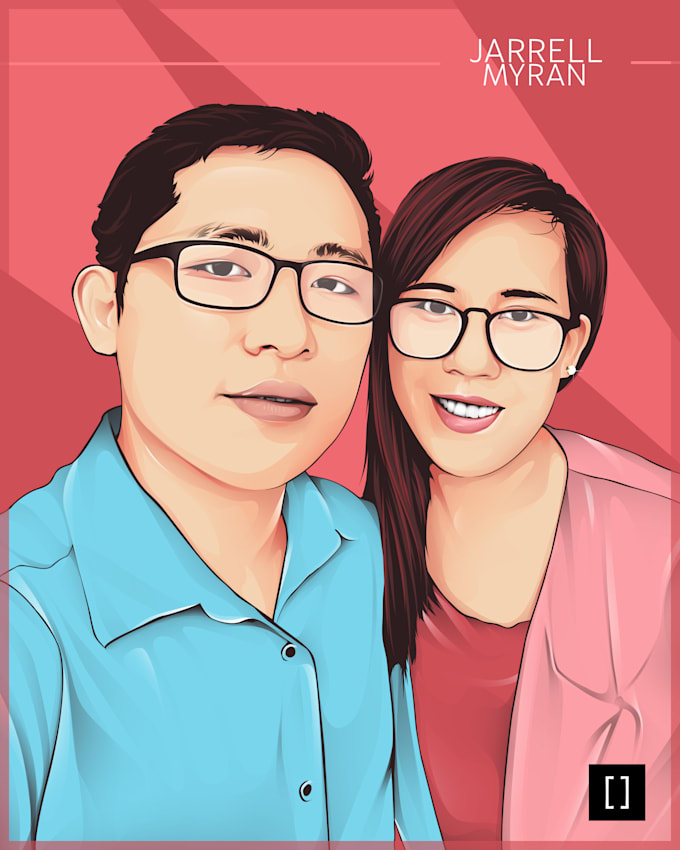 do vector portrait for you