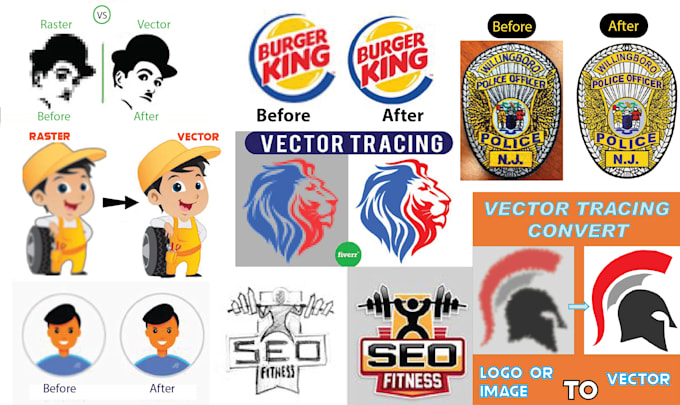 do clean vector tracing of any image, sketch or logo