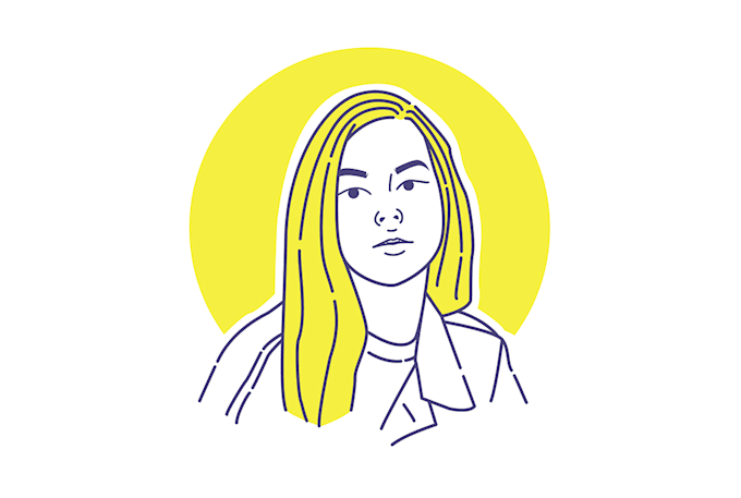 create unique minimalist line art cartoon avatar