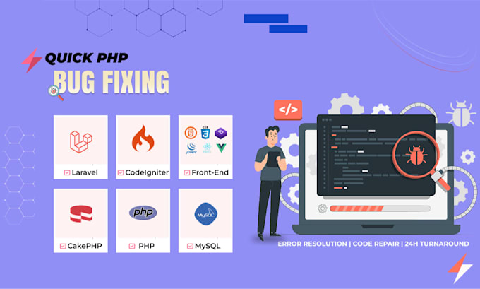 fix your php laravel error or bug fast