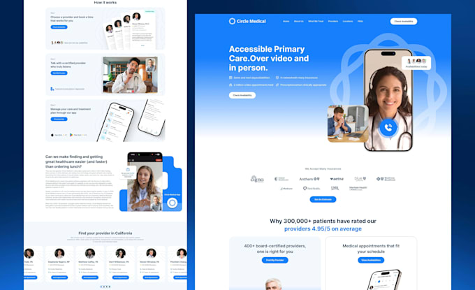 design a modern web landing page UI UX in figma