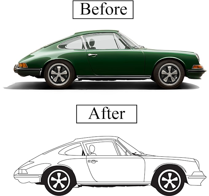 do any image to vector outline within a day