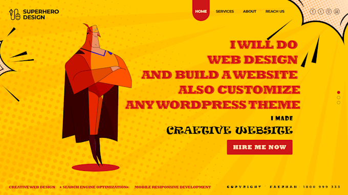 build wordpress website design for a client with seo