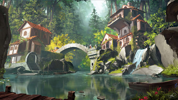 do environment illustrations and background art