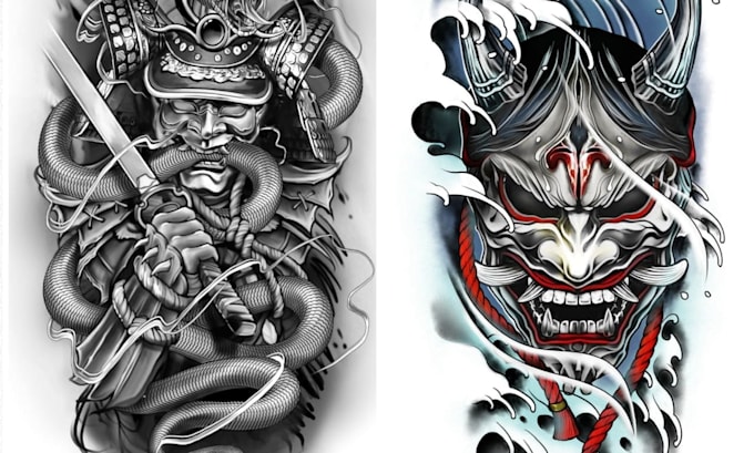 design a custom tattoo in any style including anime or japanese