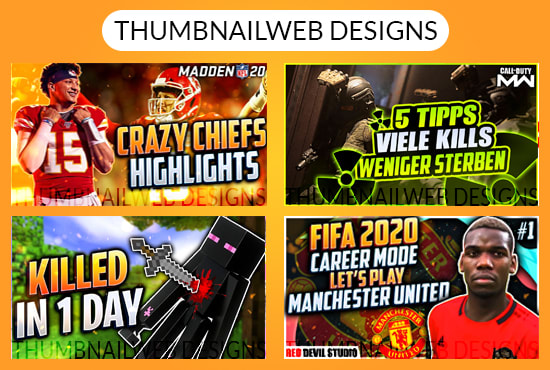 Design highly clickable youtube thumbnail by Thumbnailweb | Fiverr