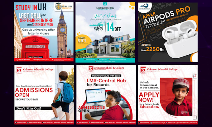 design posts, social media carouse, facebook and instagram