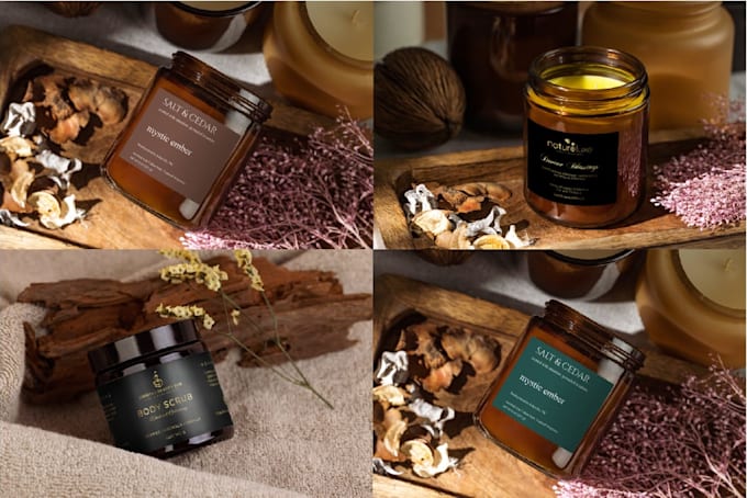 design luxury candle label, candle logo and product label