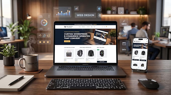 develop wordpress website with responsive web design, portfolio website
