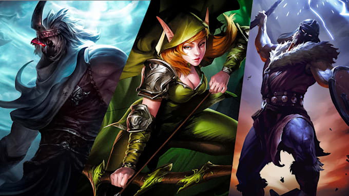 do professional illustration, characters and concept art