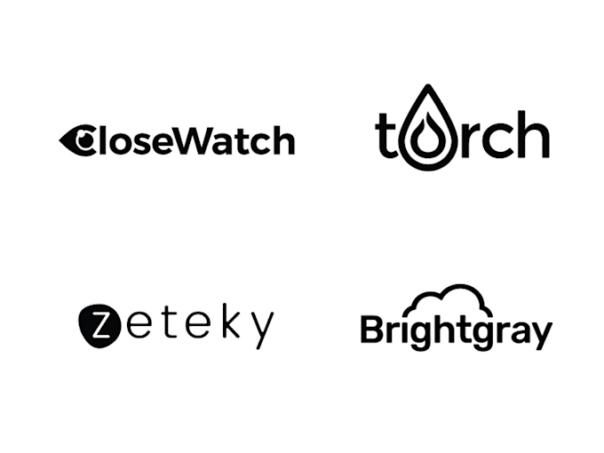 create black and white flat minimalist logo design