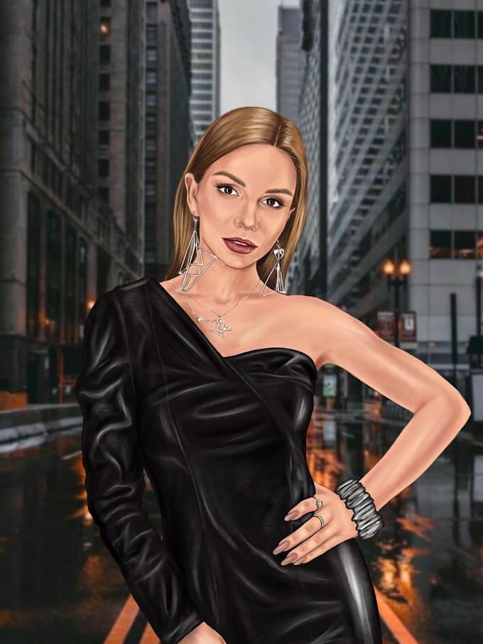 draw a realistic digital portrait