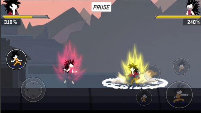 Develop A 2d Dragon Ball Stickman Fighter Mobile Game By Zhaofangjing