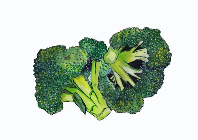 do watercolor food and vegetables illustration