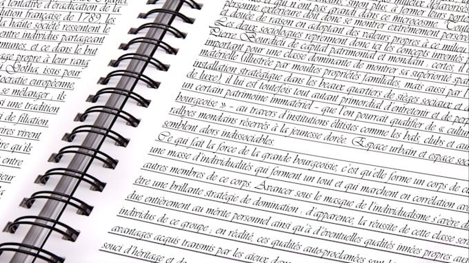 write your text in french