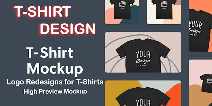 create minimalist business t shirt design, kids tshirt designs with mockup