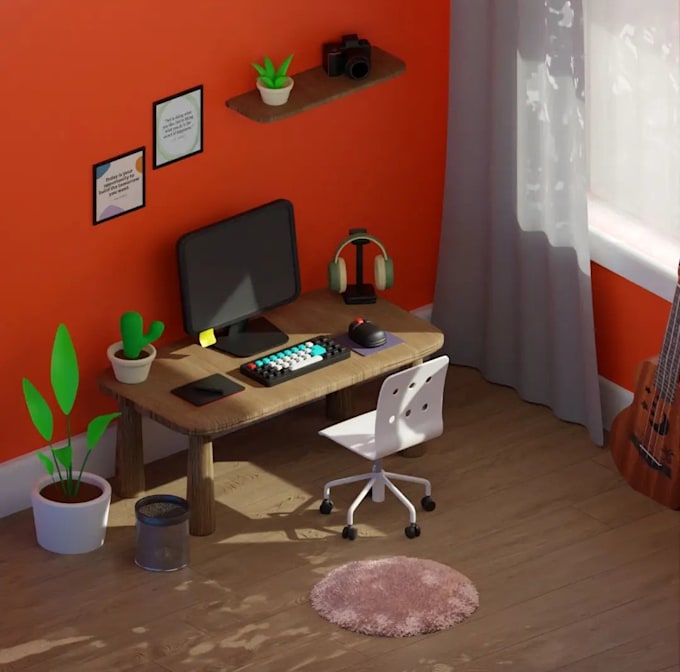 make top 3d low poly game props
