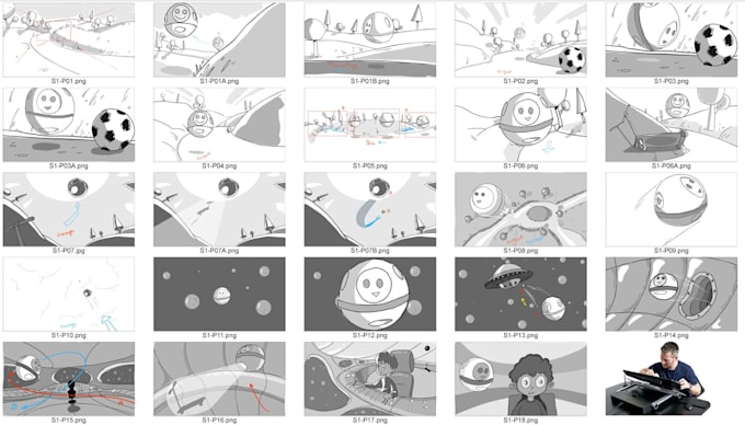 draw storyboards based on your script