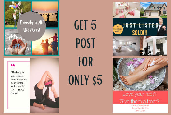 create attractive social media posts