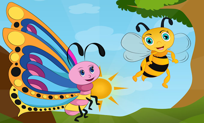 draw children story book illustration