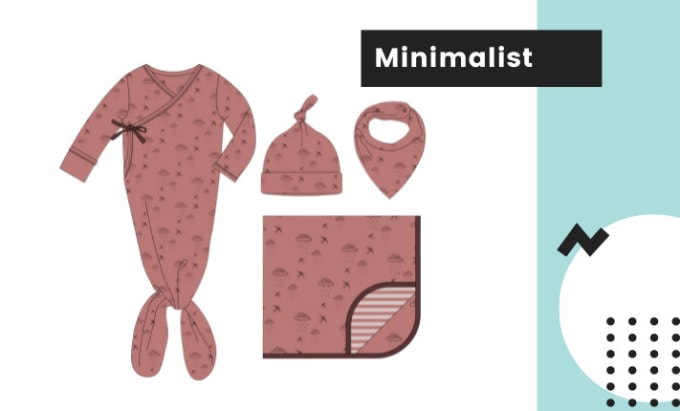 design print patterns on babies clothing sets