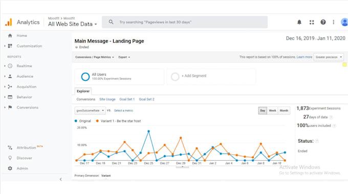 implement ab testing using google optimize, vwo