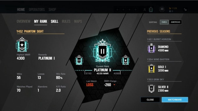 rank you up to gold or plat in r6