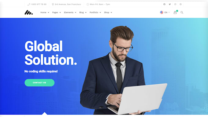 design and build a modern website or blog