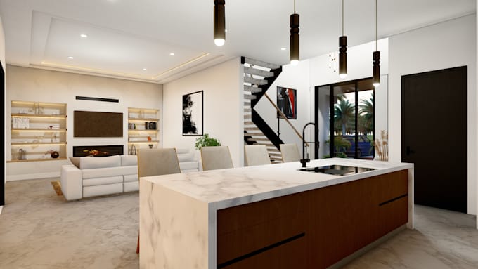 create 3d photorealistic render and 3d walkthrough animation