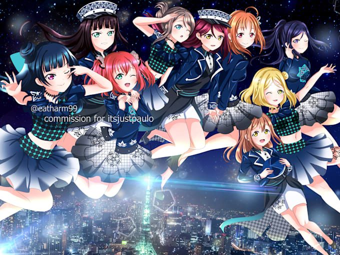draw your oc character in love live anime style no ai